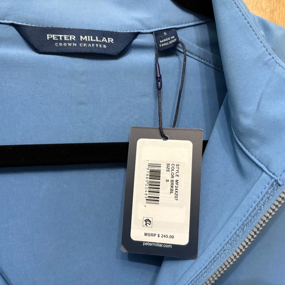 NWT Peter Millar Men's Brook Blue Contour Vest Wind & Water Resist Small - Picture 10 of 15